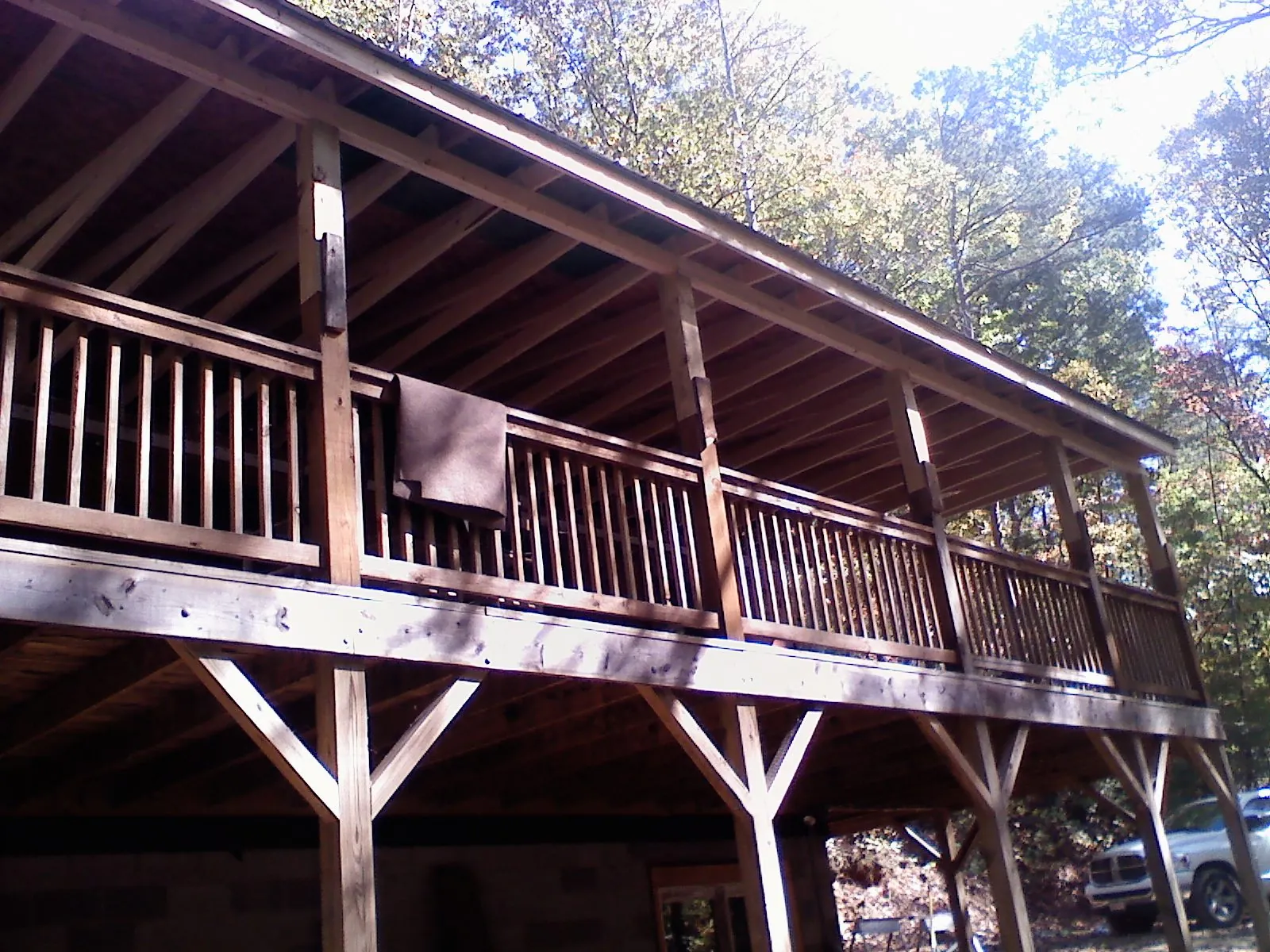 Timber framing under a new elevated porch and deck — Roof Leak Repair in Morven by Roofing Brothers